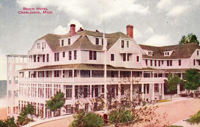 Beach Hotel - Vintage Postcard